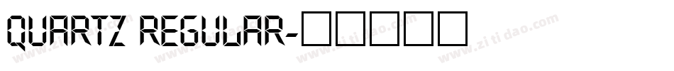 Quartz Regular字体转换